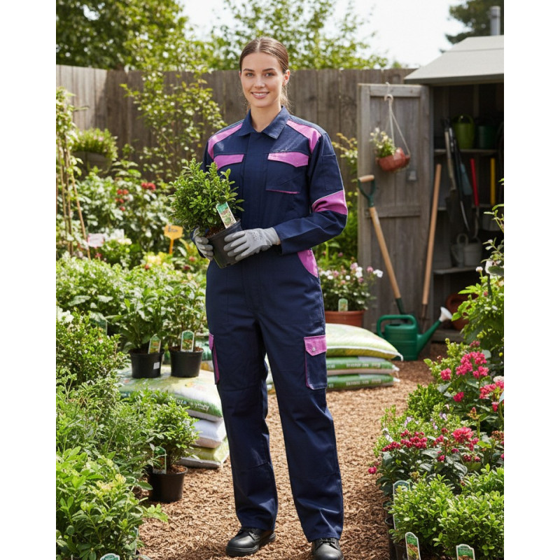 Combinaison femme double zip bicolore – LMA Orge personnalisable en broderie ou impression