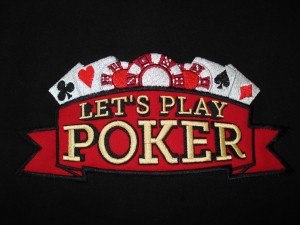 logo poker brodé