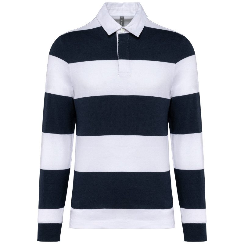 Polo rugby K285 Navy / White Stripes