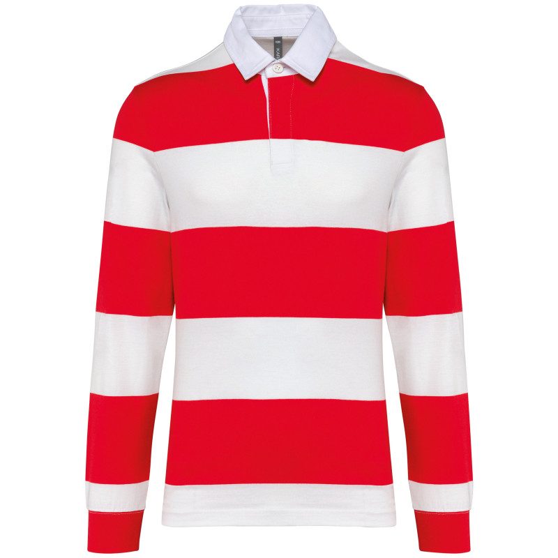 Polo rugby K285 Red / White Stripes